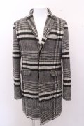 【WINTERセール】DEAN&McQUEEN コート.NOTHINGHAM【ノッティンガム】チェックチェスターフィールド /ブラック/2 O-23-01-08-052-DE-ou-YM-ZT-M104