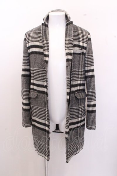 画像3: DEAN&McQUEEN コート.NOTHINGHAM【ノッティンガム】チェックチェスターフィールド /ブラック/2 O-23-01-08-052-DE-ou-YM-ZT-M104 (3)