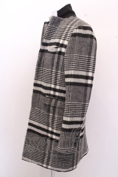 画像4: DEAN&McQUEEN コート.NOTHINGHAM【ノッティンガム】チェックチェスターフィールド /ブラック/2 O-23-01-08-052-DE-ou-YM-ZT-M104 (4)