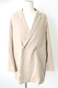 【WINTERセール】NO ID.BLACK ジャケット.ダブルブレストノッチドラペルハーフ /ベージュ/1 T-23-01-10-008-NO-ja-KN-ZT364