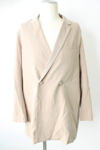 【WINTERセール】NO ID.BLACK ジャケット.ダブルブレストノッチドラペルハーフ /ベージュ/1 T-23-01-10-008-NO-ja-KN-ZT364