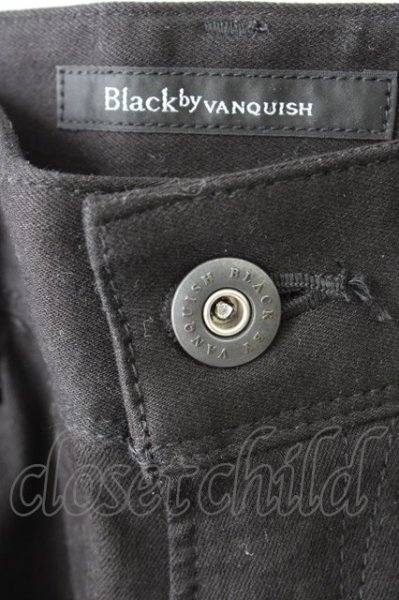 画像3: Black by VANQUISH パンツ.CRASH SIDE 2 LINEトルコパワーストレッチスキニーデニム /ブラック/34 T-23-01-13-015-Bl-pa-KN-ZT116 (3)