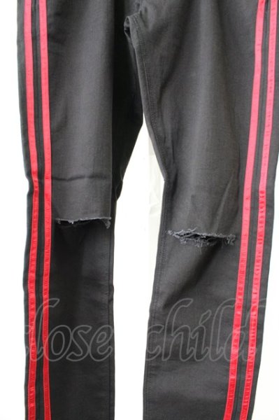 画像5: Black by VANQUISH パンツ.CRASH SIDE 2 LINEトルコパワーストレッチスキニーデニム /ブラック/34 T-23-01-13-015-Bl-pa-KN-ZT116 (5)