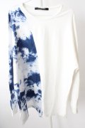 【WINTERセール】NO ID.BLACK カットソー.サテンキリカエドルマンスリーブロンＴ /ホワイト/ONE T-23-01-14-003-NO-to-KN-ZT129