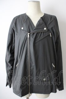 NO ID ジャケット.ラムベジタブルレザーWライダース /ブラック/1 NO ID ジャケット.ラムベジタブルレザーWライダース /ブラック/1