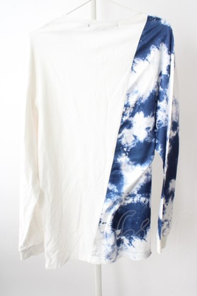 画像2: NO ID.BLACK カットソー.サテンキリカエドルマンスリーブロンＴ /ホワイト/ONE T-23-01-14-003-NO-to-KN-ZT129 (2)