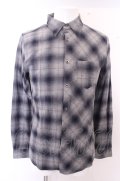 【WINTERセール】GOSTAR DE FUGA シャツ.長袖チェック'20SS /グレイ/46 O-23-01-22-027-GO-sh-YM-ZT159