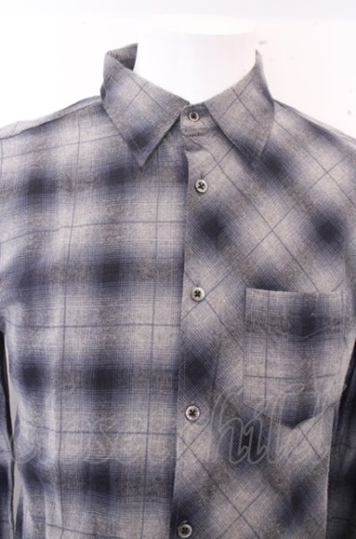 画像2: GOSTAR DE FUGA シャツ.長袖チェック'20SS /グレイ/46 O-23-01-22-027-GO-sh-YM-ZT159 (2)