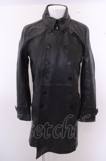 NO ID. BLACK / コート.ラムベジタブルフェイクムートン