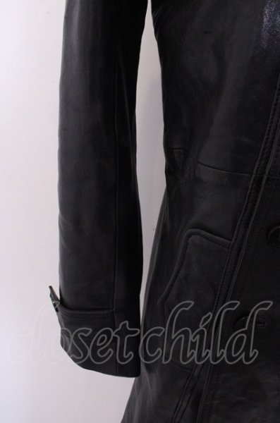 画像4: NO ID. コート.ラムレザーWブレスト /ブラック/2 O-23-01-22-002-NO-ou-YM-ZT-ML011 (4)