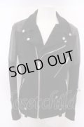 【SALE】Moonage Devilment(清春) ジャケット.カウショルダーダブルライダース /ブラック/46 O-23-01-22-020-Mo-ja-YM-ZT-M125