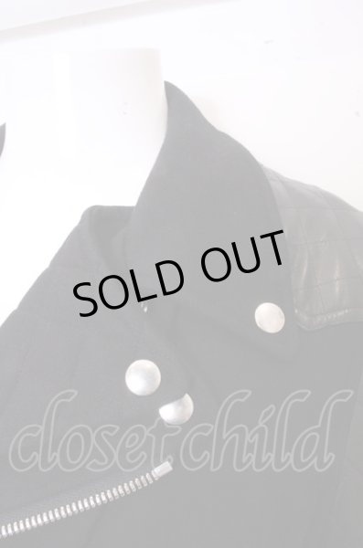 画像3: Moonage Devilment(清春) ジャケット.カウショルダーダブルライダース /ブラック/46 O-23-01-22-020-Mo-ja-YM-ZT-M125 (3)