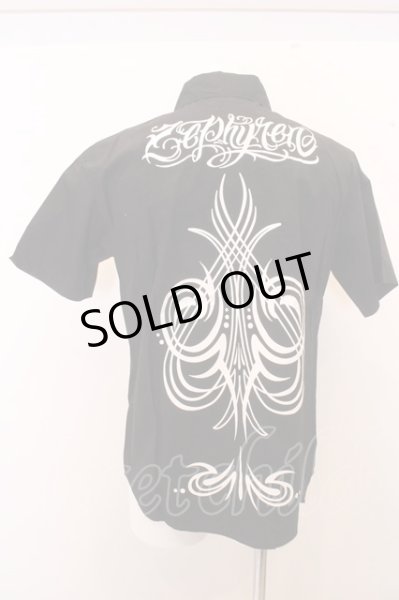 画像4: Zephyren シャツ.バックプリント /ブラック/M O-23-01-26-055-Ze-sh-YM-ZT117 (4)