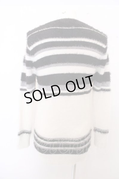 画像4: BUFFALO BOBS ニット.MUKKU-CREW(ムック-クルー)フェザーモールクルーネック /ホワイトｘブラック/1〜2 O-23-01-26-057-BU-ts-YM-ZT117 (4)