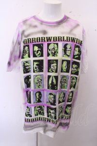 【SALE】PSYCHOWORKS Tシャツ.HORRORWORLDWIDE /パターン/ O-23-01-30-031-PS-ts-YM-ZT111