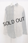 【SALE】ZARA シャツ.切り替えチェックネル　リラックスフィット /パターン/EU XL O-23-02-03-041-ZA-sh-YM-ZT469