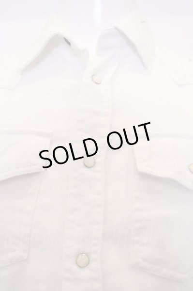 画像2: Roshell シャツ.起毛ウエスタン /ホワイト/S O-23-02-03-043-Ro-sh-YM-ZT469 (2)