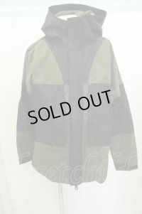 【SALE】NO ID. ジャケット.ナイロン切替フーデッドBLZ /カーキ/1 O-23-02-06-011-NO-ja-YM-ZT-M127