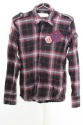 【WINTERセール】VANQUISH GOLD シャツ.エンブレム /レッド/44 T-23-02-17-004-VA-sh-KN-ZT031