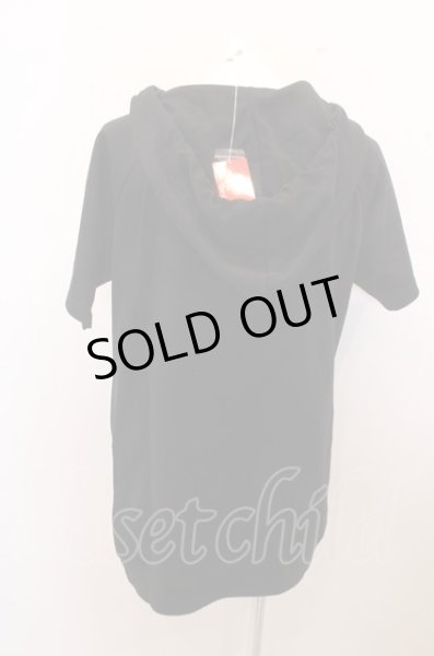 画像4: anko ROCK パーカー.ボリュームフード変形半袖 /ブラック/ O-23-02-17-005-an-to-YM-ZT293 (4)