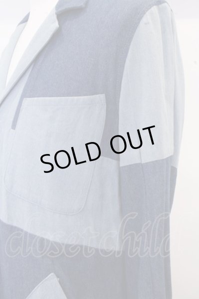 画像3: NO ID. コート.パッチワークデニムチェスターシャツ /ブルー/1 O-23-02-27-018-NO-ou-YM-ZT279 (3)