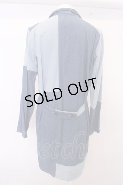 画像4: NO ID. コート.パッチワークデニムチェスターシャツ /ブルー/1 O-23-02-27-018-NO-ou-YM-ZT279 (4)