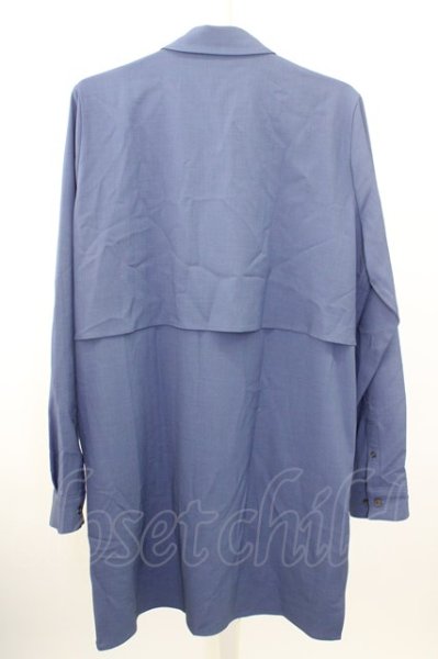 画像2: NO ID.BLACK シャツ.レイヤードロングSH /ブルーグレー/2 T-23-02-28-004-NO-sh-KN-ZT054 (2)