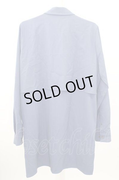 画像2: NO ID.BLACK シャツ.レイヤードロングSH /ブルーグレー/2 T-23-02-28-004-NO-sh-KN-ZT054 (2)