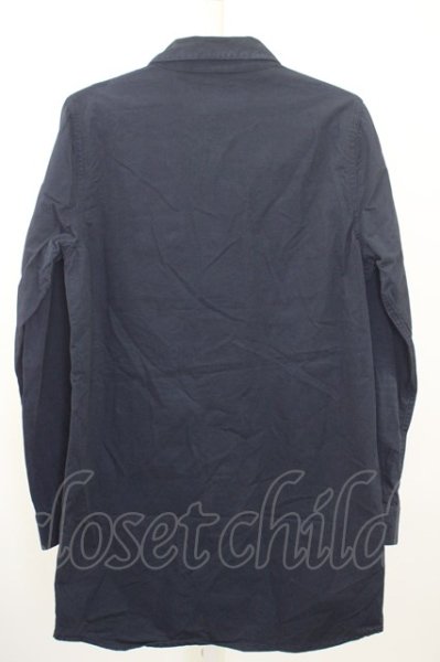 画像2: NO ID. シャツ.CツイルミリタリーロングSH /ネイビー/1 T-23-02-28-007-NO-sh-KN-ZT161 (2)