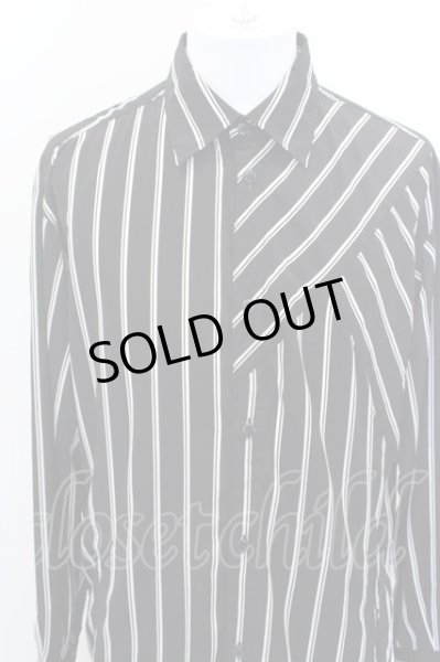 画像2: TORNADO MART シャツ.ストライプオーバーシャツコート /ブラックｘホワイト/L O-23-03-01-045-TO-sh-YM-ZT274 (2)