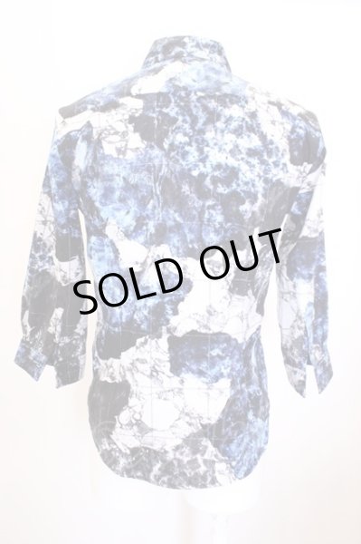 画像4: TORNADO MART シャツ.ワールドマッププリント /ブルーｘホワイト/M O-23-03-01-051-TO-sh-YM-ZT274 (4)