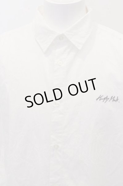 画像2: KMK(KINGLY MASK) シャツ.ロゴ刺繍 /ホワイト/ O-23-03-01-081-KM-sh-IG-ZT257 (2)