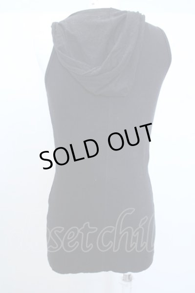 画像3: 上野商会 タンクトップ.フーデッドロングテレコ /ブラック/S O-23-03-09-026-UE-to-YM-ZT081 (3)