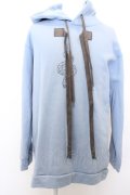 【WINTERセール】TheATeR パーカー.SNAKE PRINT /ブルー/F O-23-03-09-040-Th-to-YM-ZT095
