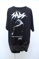 【SALE】MARDIGRAS(SADS清春) Tシャツ.falling BIG /ブラック/F O-23-03-09-020-MA-ts-YM-ZT110