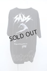 【SALE】MARDIGRAS(SADS清春) Tシャツ.falling BIG /ブラック/F O-23-03-09-020-MA-ts-YM-ZT110