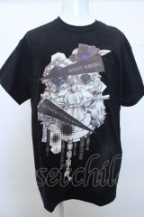 【SALE】KMK(KINGLY MASK) Tシャツ.VALSHEコラボ /ブラック/F O-23-03-14-043-KM-ts-YM-ZT036