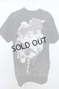 【セール】KMK(KINGLY MASK) Tシャツ.VALSHEコラボ /ブラック/F O-23-03-14-043-KM-ts-YM-ZT036