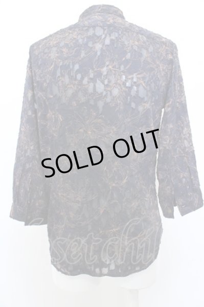 画像2: TORNADO MART シャツ.カットJQフラワープリント7分袖 /ネイビー/LL O-23-03-14-079-TO-sh-YM-ZT026 (2)