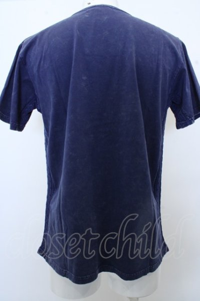 画像2: CavariA Tシャツ.ウォッシュデニム /ネイビー/46 O-23-03-14-083-Ca-ts-YM-ZT034 (2)