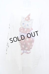 【SALE】TRAVAS TOKYO カットソー.サーカスCAT /ホワイト/F O-23-03-14-009-TR-to-YM-ZT037