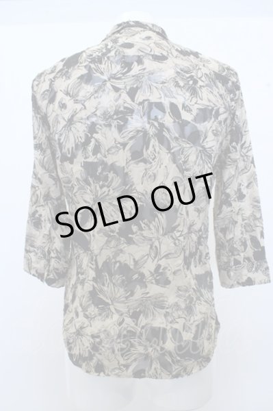 画像2: TORNADO MART シャツ.シースルーフラワープリント7分袖 /ベージュ/M O-23-03-14-090-TO-sh-YM-ZT034 (2)