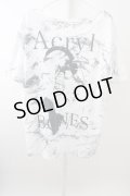 Acryl BONES Tシャツ.スカルプリントBIG T-23-03-15-001-AC-ts-YM-ZT211