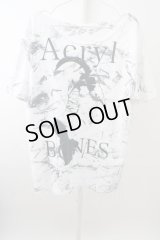 【WINTERセール】Acryl BONES Tシャツ.スカルプリントBIG T-23-03-15-001-AC-ts-YM-ZT211