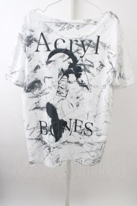 Acryl BONES Tシャツ.スカルプリントBIG