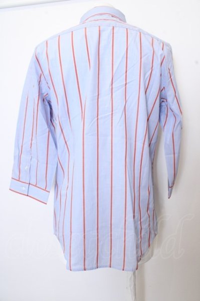 画像2: CavariA シャツ.ミディストライプ七分袖 /ブルー/46 O-23-03-17-056-Ca-sh-YM-ZT072 (2)