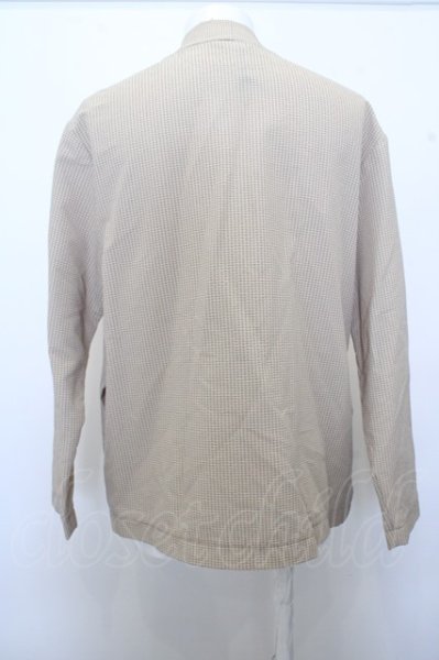 画像2: ZARA ジャケット.ノーカラーカノコテーラード /ベージュ/EU M O-23-03-17-075-ZA-ja-YM-ZT058 (2)