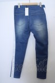 画像2: 【WINTERセール】CavariA パンツ.サイドラインテープカットデニム /ブルー/46 O-23-03-17-087-Ca-pa-YM-ZT066 (2)