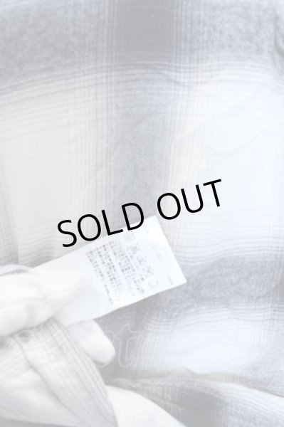 画像4: FUGA シャツ.ノーカラーロングチェック6分袖 /ブラック/46 O-23-03-17-012-FU-sh-YM-ZT398 (4)