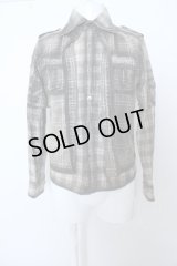 Roen シャツ.TARTAN SKULL SHIRT /アイボリー/44 O-23-03-22-040-Ro-sh-YM-ZT081